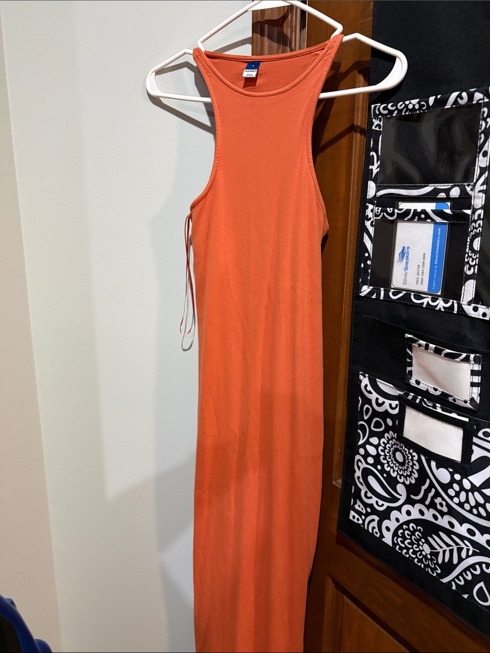 Sleeveless Orange Maxi Dress - Classic Ribbed Racerback Old Navy medium maxi